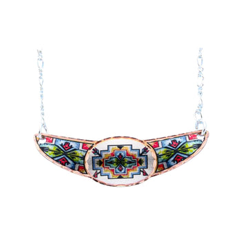 FRONT LINE JEWELRY Native Choker-Handmade Copper Native Art Choker Necklaces for Unisex/Adult/Teen, Watercolor Artwork Chokers - Front Line Jewelry