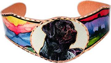 FRONT LINE JEWELRY Wavy Cuff Dog Bracelets: Rottweiler/Chihuahua/Dachshund/German Shepherd/Lab/Shih Tzu/Yorkshire Terrier/Cocker Spaniel - Front Line Jewelry