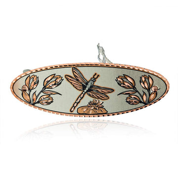FRONT LINE JEWELRY Women's Copper Handmade Wildlife Dragonfly Hair Clips. Wildlife Hair Barrettes. Decorative Dragonfly Hair Accessories (Dragonfly)