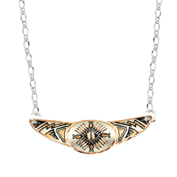 Native Sunburst Choker Necklace for Women Handmade Copper Native Jewelry - Front Line Jewelry