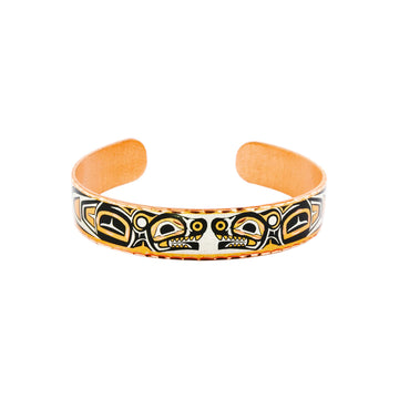 Native American Haida Cuff Bracelets Bear Totem Animal Jewelry Artisan Copper Cuff Bracelet. Haida Art Jewelry Spirit Animal Bracelet of a Bear