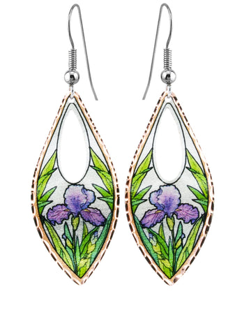 FRONT LINE JEWELRY Artisan-crafted Purple Lily Flower Earrings Women Lily Earrings Easter Earrings Lily Flower Earrings Lily Drop Earrings
