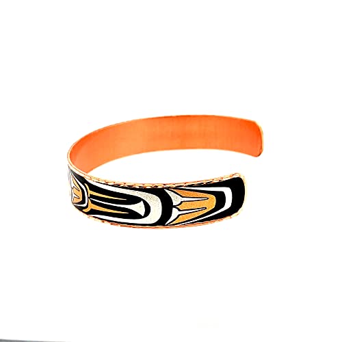 Northern Native American Jewelry Totem Cuff Bracelets Eagle Totem/Raven Cuff Totem/Arrow Bracelets/Arrow Cuff Artisan Copper Eagle Jewelry, Arrow Jewelry/Bear Jewelry (Eagle Cuff)