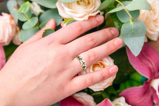 Silver Tone Hummingbird Rings with Silver Backdrop Handmade Copper Band for Her