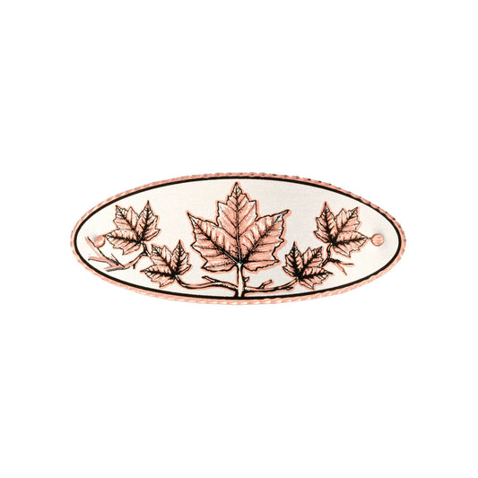 Canadian Maple Hair Barrette, Copper Maple Leaves Hairclip, Autumn Hair Accessories for Women, HR-63. This hair clip is artisan-crafted.