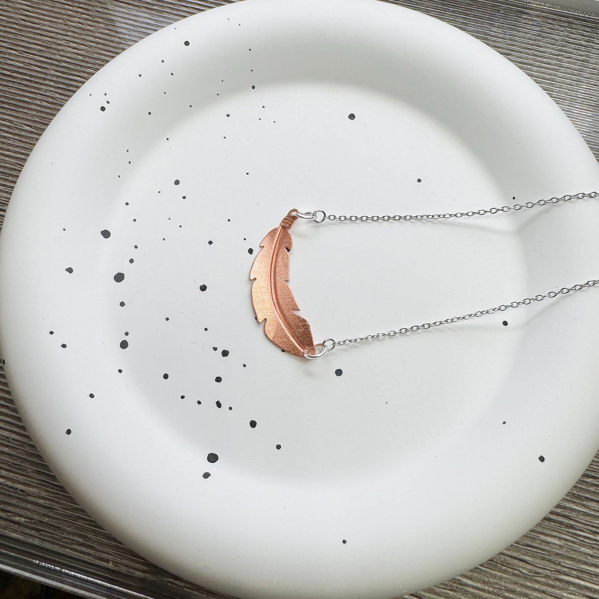 Feather jewelry gift for her or him, rustic handmade necklace