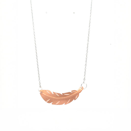 Handmade feather necklace for men and women by FRONT LINE JEWELRY